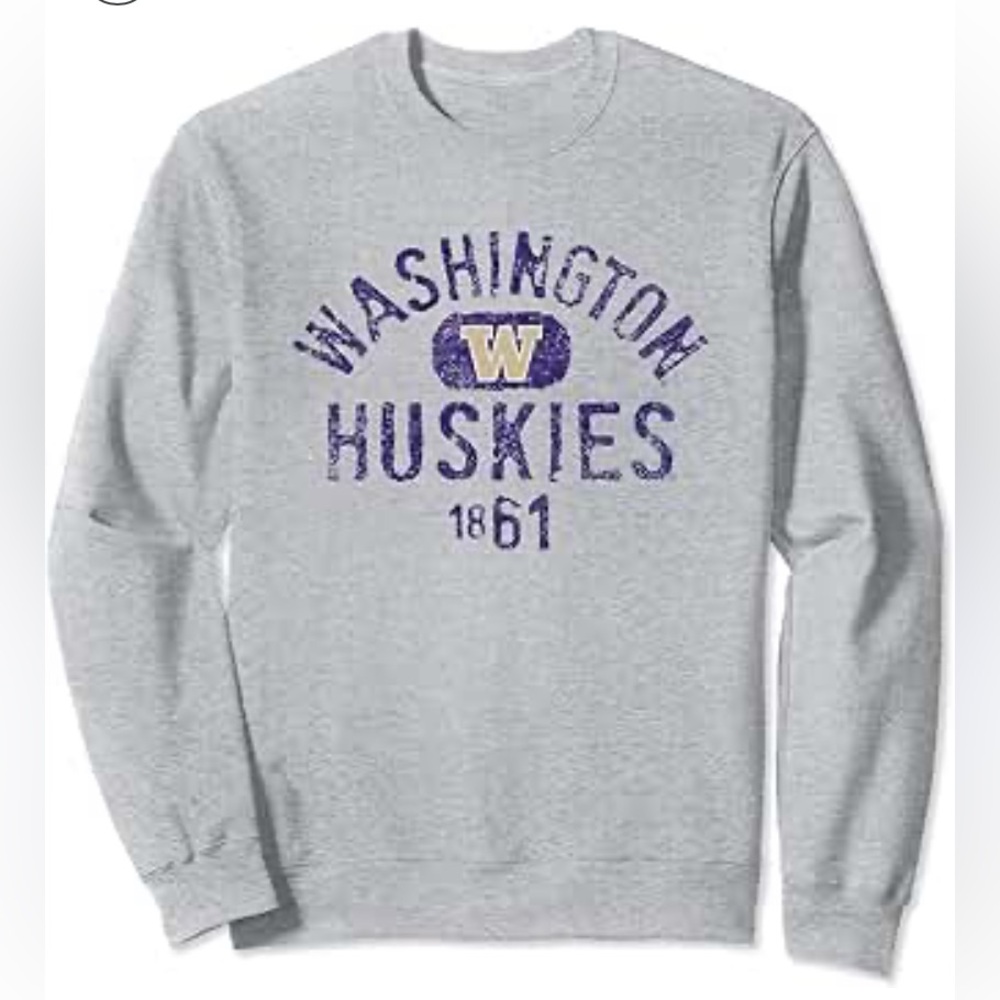 Washington Huskies 1861 Vintage Logo Sweatshirt size small
